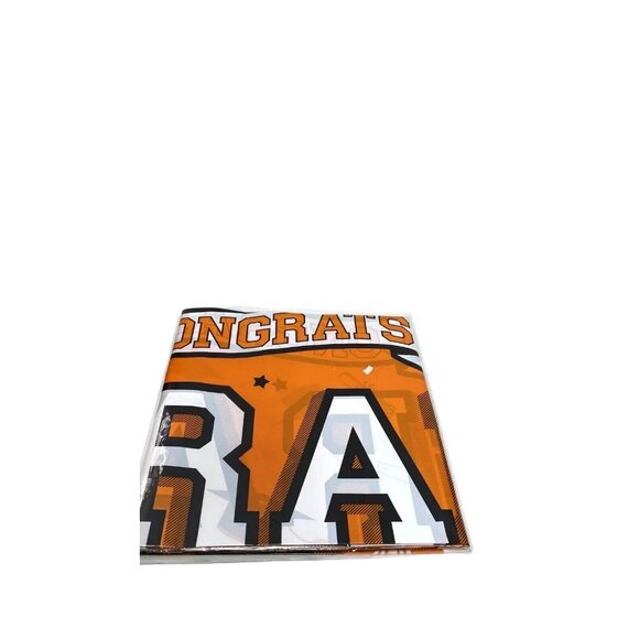 Orange Congrats Grad Graduation Party Table Cloth And You did It! Banner New - Picture 4 of 5